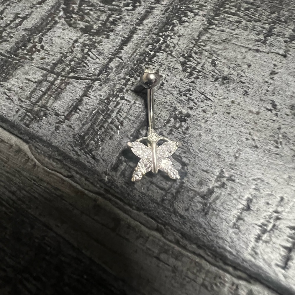 Butterfly belly ring